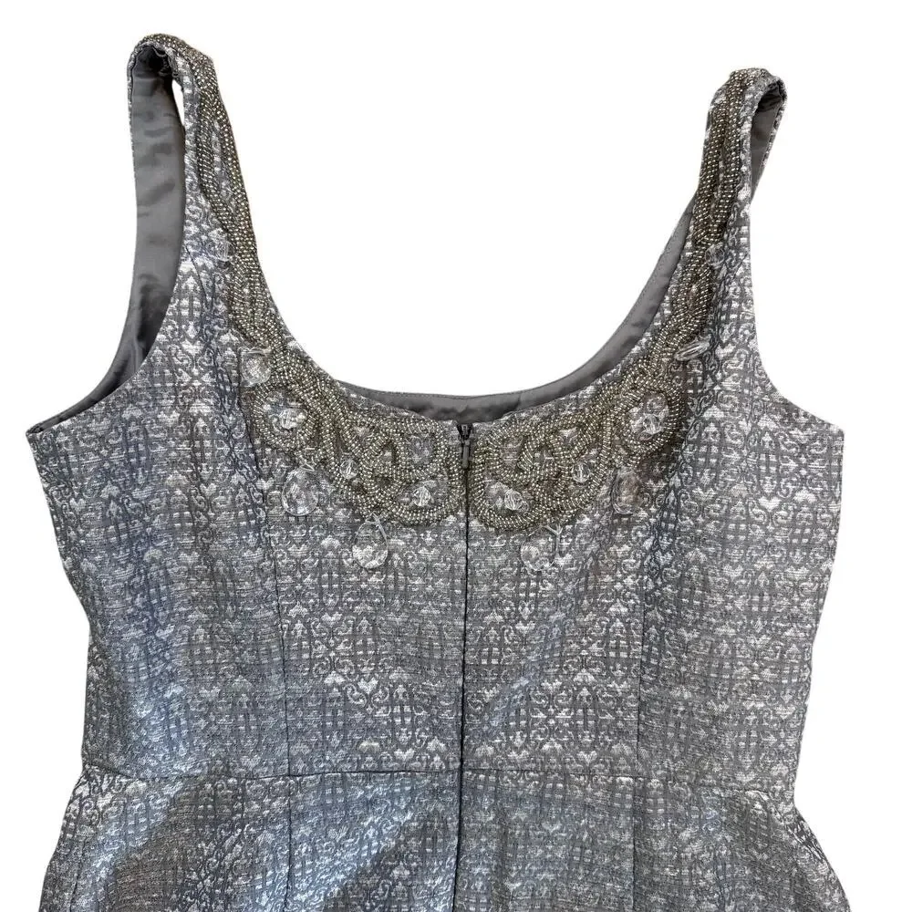 Carmen Marc Valvo Brocade A-line Dress Women's Size 8 - Picture 5 of 6